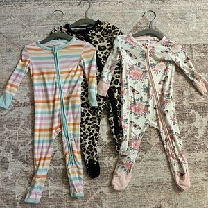 Posh Peanut Multicolor Striped, Floral, and Leopard Pajamas